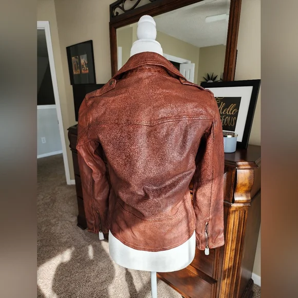 NWT Lauren by Ralph Lauren Sequoia Moto Zipper Jacket $495 MSRP - Picture 3 of 7